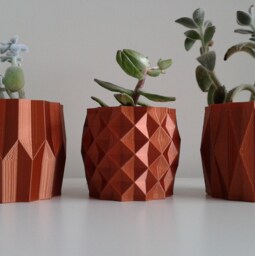 Set Of 3 Indoor Planters, Plant Pot Holder For Cacti & Small Plants - thumbnail 1