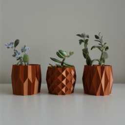 Set Of 3 Indoor Planters For Modern Home Decor - thumbnail 2