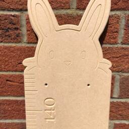 Bunny Height Chart, Wooden Growth Mdf Watch Me Grow Woodland Bedroom Decor, Bedroom, Rabbit Deco - thumbnail 3
