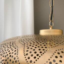 Moroccan Brass Pendant Light, Boho Bedroom & Living Room Lighting - thumbnail 4
