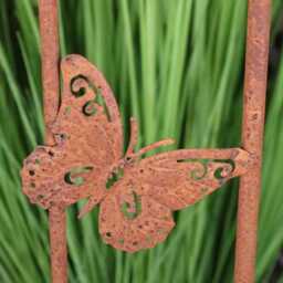 Bansari Flower Bird Feeder Rusted Metal Finish - thumbnail 3