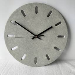 Handmade Concrete Wall Clock Minimalist Grey Silent Clock - thumbnail 3