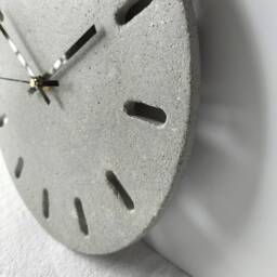 Handmade Concrete Wall Clock Minimalist Grey Silent Clock - thumbnail 4