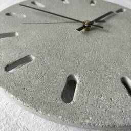 Handmade Concrete Wall Clock Minimalist Grey Silent Clock - thumbnail 2