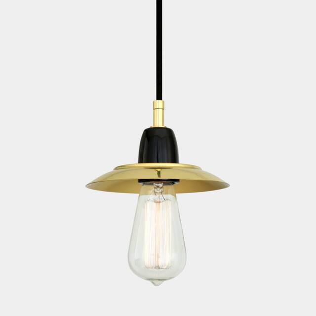 Doon Ceramic Pendant Light With Brass Shade 3.5 - image 1