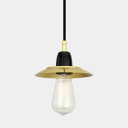 Doon Ceramic Pendant Light With Brass Shade 3.5 - thumbnail 1
