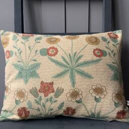 William Morris Daisy Luxury Vintage Designer Terracotta Gold Cushion Pillow Throw Cover - thumbnail 4