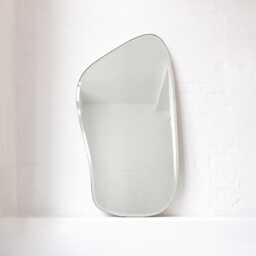 Freeform Bevelled Mirror With Minimalist Brass Frame - E - thumbnail 1
