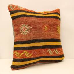 18x18 Decorative Pillow, Sofa Throw Pillow Cover, Kilim Cushion Cover, Bohemian Kilim Pillow, Aztec Case 4Kbf-409 - thumbnail 2