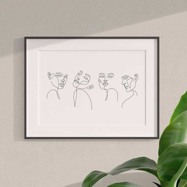 Abstract Line Art Face Print Poster, Wall Art, Modern Print, Drawing, Home Trend, Decor, Accessories 613 - image 1
