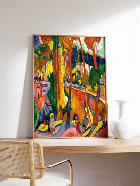 Andre Derain Poster, The Turning Road, Fauvist Print, Expressionist Art, Fashionable Decor, Famous Scenery Wall Floral Print - image 1