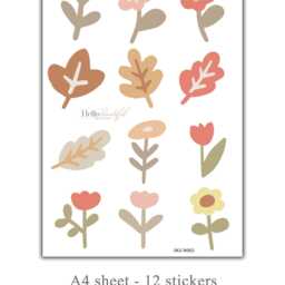 Boho Floral Flower Wall Stickers Nursery & Kids Room Decor Ideas - thumbnail 3