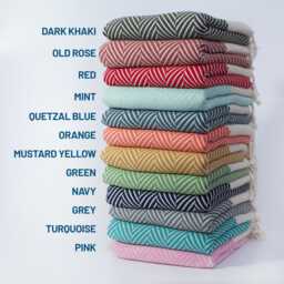 Cotton Throw Blanket - Chevron Sofathrow Gift For Her 2nd Anniversary Personalised Gift
