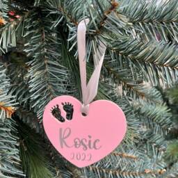 Baby's First Christmas Tree Decoration/Bauble, 1st Keepsake, New Baby Gift - thumbnail 2