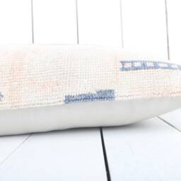 Lumbar Kilim Pillow Cover 12x24 Handmade Turkish Boho Decor - thumbnail 4
