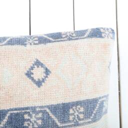 Lumbar Kilim Pillow Cover 12x24 Handmade Turkish Boho Decor - thumbnail 3