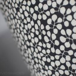 60cm Large Lampshade Scandinavian Fabric Handmade By Vivid Shades, Funky Floral Leaf Black White Grey Pattern Lamp Shade Drum Ceiling - thumbnail 3