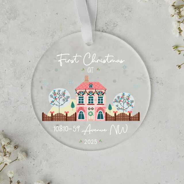First Christmas At.. Personalised Frosted Ornament New Home Gift - in 2025 - image 1
