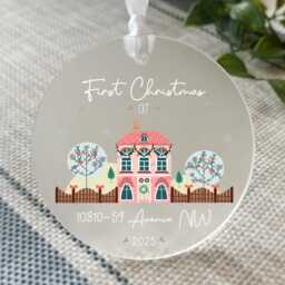 First Christmas At.. Personalised Frosted Ornament New Home Gift - in 2025 - thumbnail 3