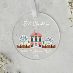 First Christmas At.. Personalised Frosted Ornament New Home Gift - in 2025 - thumbnail 1
