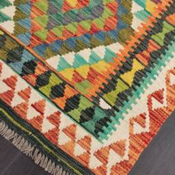 Classic Kilim Rug, Handwoven Artisan Afghan Turkish Aztec Sheep Wool Rug 146x103 cm - thumbnail 4