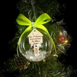 Personalised Bauble , Tree Bauble Decoration Our New Home, Christmas Gift Plastic - thumbnail 2