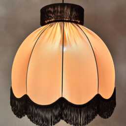 Silk Satin Tassel Chandelier, Handmade Luxury Lighting, Vintage Style - thumbnail 3