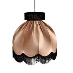 Silk Satin Tassel Chandelier, Handmade Luxury Lighting, Vintage Style - thumbnail 4