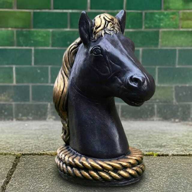 Concrete Horse Head Figurine Outdoor Farm Animal Statue Stone Equestrian Decor Cement Bust Handmade Garden Sculpture Lover Gift - image 1