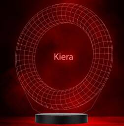 Geometric Circle Ring Personalised Gift Colour Changing Led Lamp Night Light