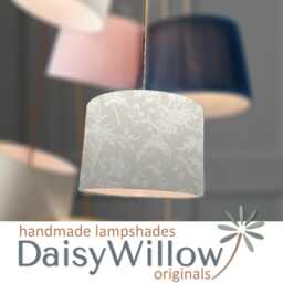 Lampshades in Laura Ashley Lloyd Dove Grey Fabric Handmade Free Delivery - thumbnail 3