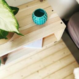 Floating Bedside Table Made Of Solid Wood, Hanging Bed Shelf, Cabinet - thumbnail 3