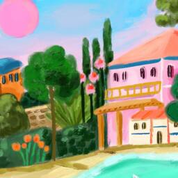 Portofino Paradise Print, Italy Poster, Illustrated Travel A5/A4 A3 A2 A1 - thumbnail 3