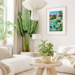 Portofino Paradise Print, Italy Poster, Illustrated Travel A5/A4 A3 A2 A1 - thumbnail 2