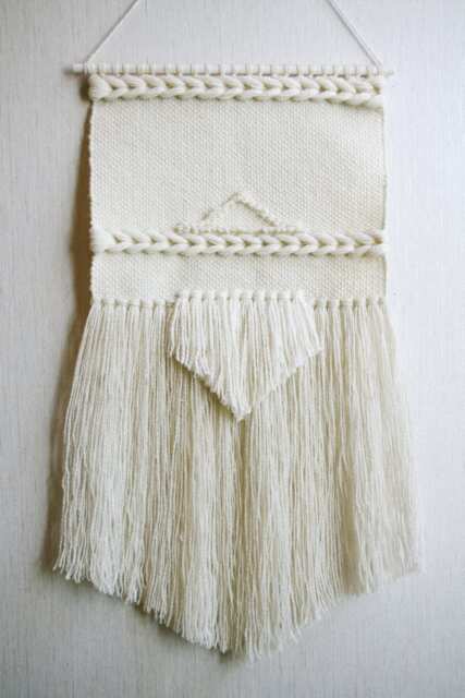 Woven Wall Hanging, White Tapestry, Best Selling Art Items, Weaving, Handwoven Hanging Decor, Weaving - image 1