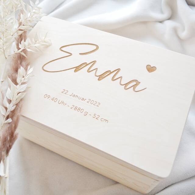 Memory Box Birth Simple - Personalized - image 1