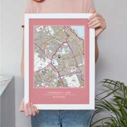 Personalised Custom Made UK Map Print Os Maps Homeowner House Warming Gift Framed Art Wall Decor Detailed - thumbnail 3