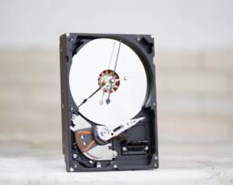 Desk Clock From A Recycled Computer Hard Drive - Hdd Ready To Ship - thumbnail 1