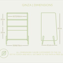 Ginza Premium - Mid Century Modern Vinyl Turntable Stand, Oak Record Player Cabinet With Storage - thumbnail 3
