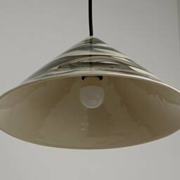 White & Black Handmade Ceramic Pendant Light Modern Rustic Clay Hanging Lamp Plug-In - thumbnail 4