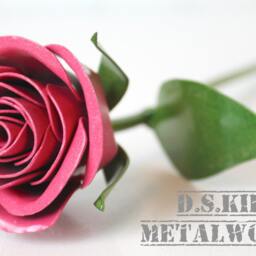 Metal Sweetheart Rose, Mothers Day, Steel 11Th Anniversary, 6Th Anniversary Gift, 4Th Gift - thumbnail 3