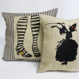 Halloween Witch Feet Pillow Gothic Home Decor - thumbnail 4