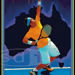 Australian Open Tennis Sports Art Poster Print - thumbnail 2