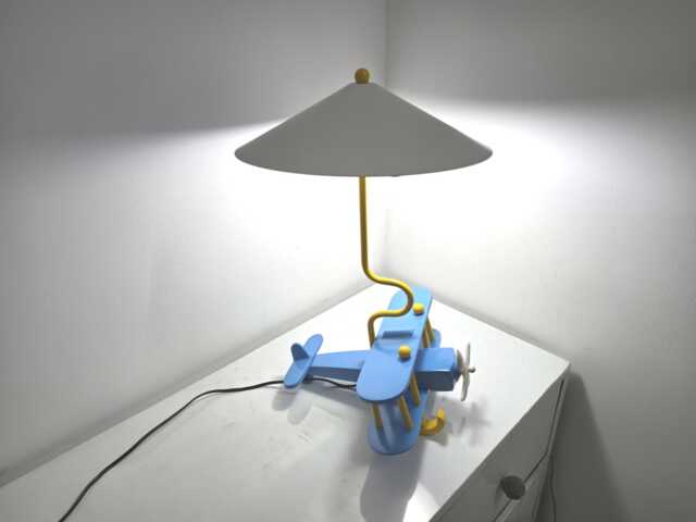 Retro Air Plane Table Lamp Children Bedroom Lighting Boys Room Decor Desk Light - image 1