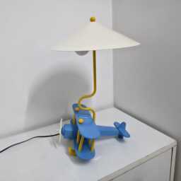 Retro Air Plane Table Lamp Children Bedroom Lighting Boys Room Decor Desk Light - thumbnail 4