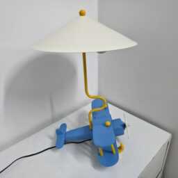 Retro Air Plane Table Lamp Children Bedroom Lighting Boys Room Decor Desk Light - thumbnail 2