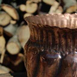 Handmade Round Copper Planter - Unique Artisan Design For Indoor Plants & Flowers - thumbnail 3