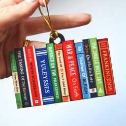 Funny Book Themed Christmas Tree Decoration, Literary Bauble, Bookish Decoration - thumbnail 4