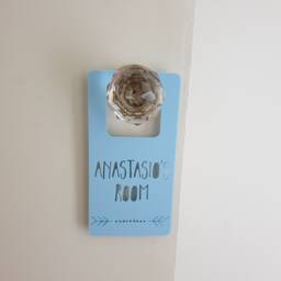 Personalised Wooden Door Hanger-Wall Hanging-Kids Door Sign-Custom Name-Kids Gift-Baby Gift-Lasercut-Plaque-Acrylic-Pastel-Bamboo - thumbnail 2