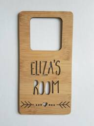 Personalised Wooden Door Hanger-Wall Hanging-Kids Door Sign-Custom Name-Kids Gift-Baby Gift-Lasercut-Plaque-Acrylic-Pastel-Bamboo